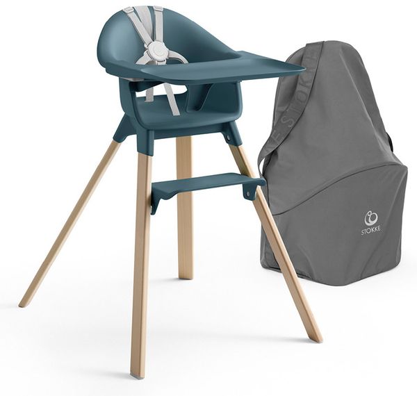 Stokke Clikk High Chair Travel Bundle (One Box) - Fjord Blue