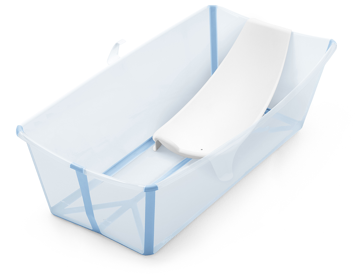 Stokke Flexi Bath Heat Sensitive Tub + Newborn Support - Ocean Blue