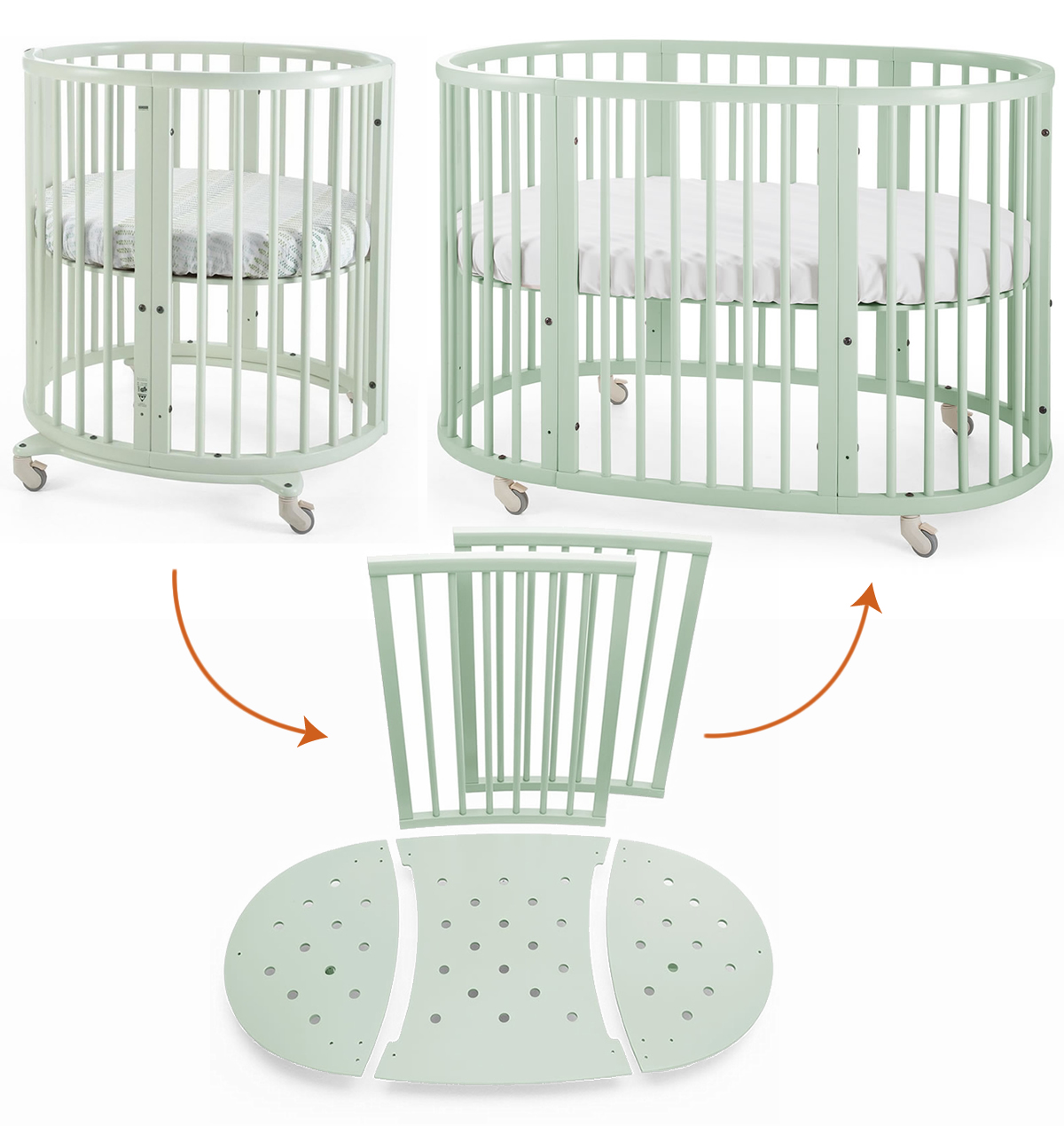 Stokke Sleepi Mini to Crib Complete Bundle Mint Green