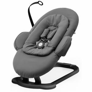 Stokke Steps Bouncer - Herringbone Grey / Black Chassis