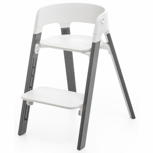 Stokke Steps Chair - White/Storm Grey