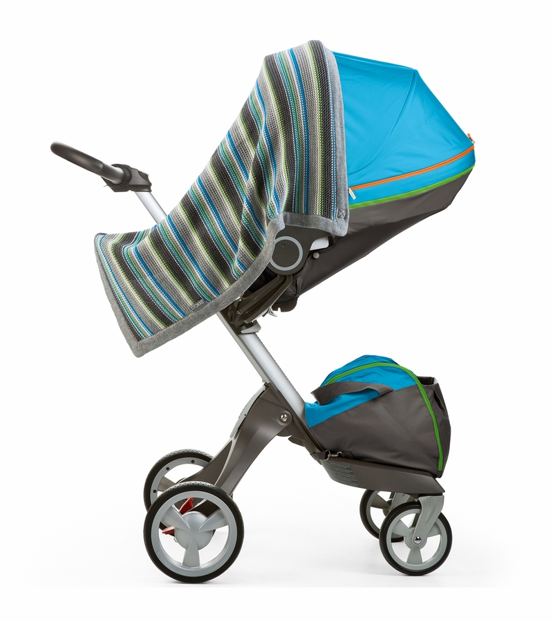Stokke Stroller Blanket Grey & Blue