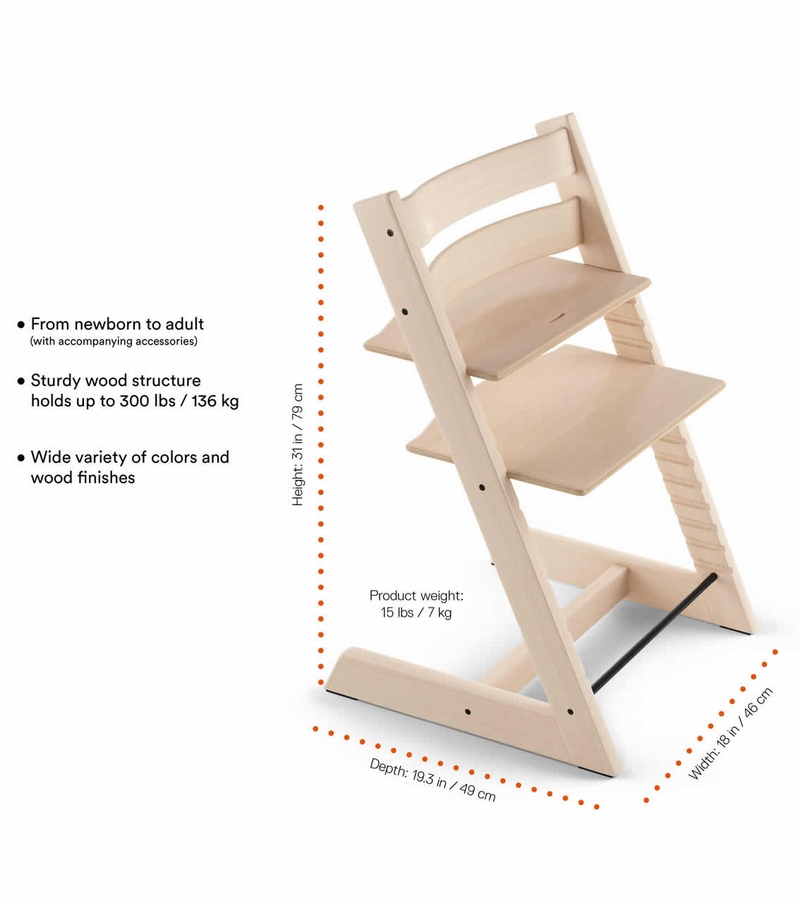 Stokke Tripp Trapp Oak High Chair Oak Greywash
