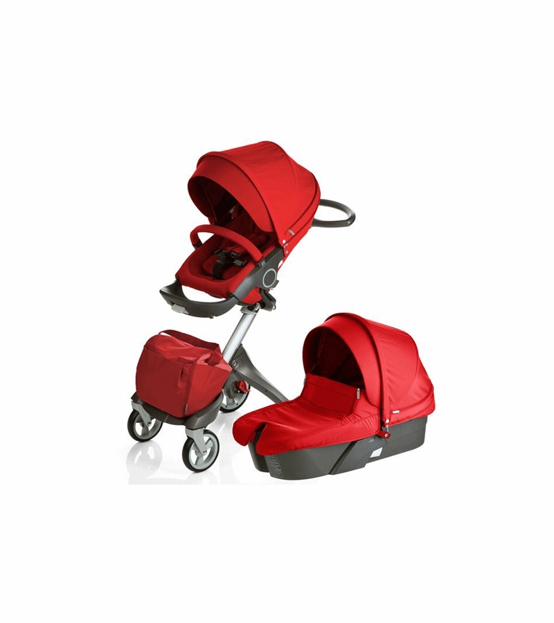 Stokke XPLORY Newborn Stroller in Red