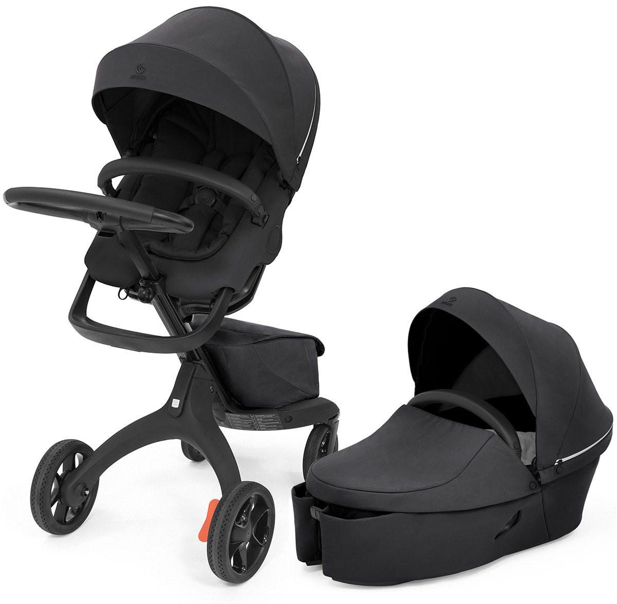 Stokke Xplory X Stroller + Carry Cot Bundle Rich Black
