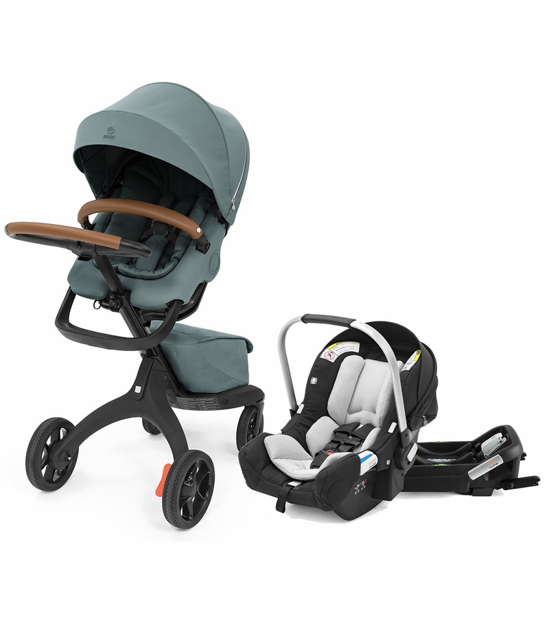 Stokke Xplory X Stroller + Stokke Pipa Travel System Bundle Cool Teal