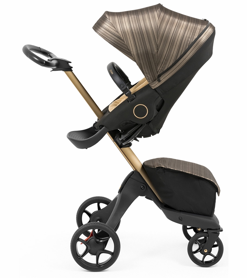 Stokke Xplory X Stroller + Stokke Pipa Travel System Bundle Gold