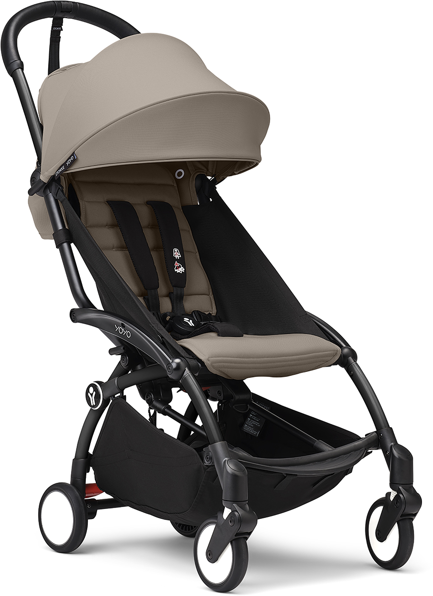 Stokke YOYO3 Ultra Compact 6+ Stroller (One Box) - Black / Taupe