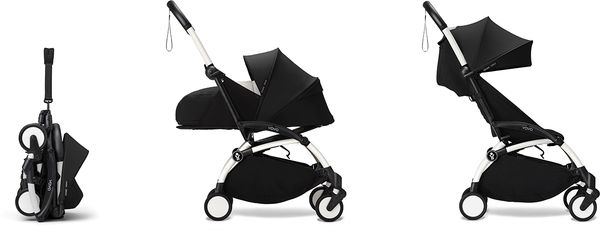 Stokke YOYO3 Ultra Compact Complete 0+/6+ Stroller Bundle - White / Black