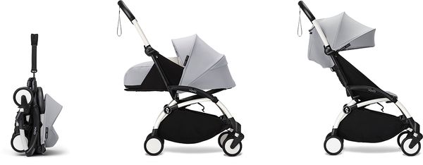 Stokke YOYO3 Ultra Compact Complete 0+/6+ Stroller Bundle - White / Stone