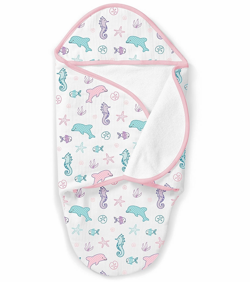 Summer Infant SwaddleMe Baby Bath Gift Set Dolphin Splash