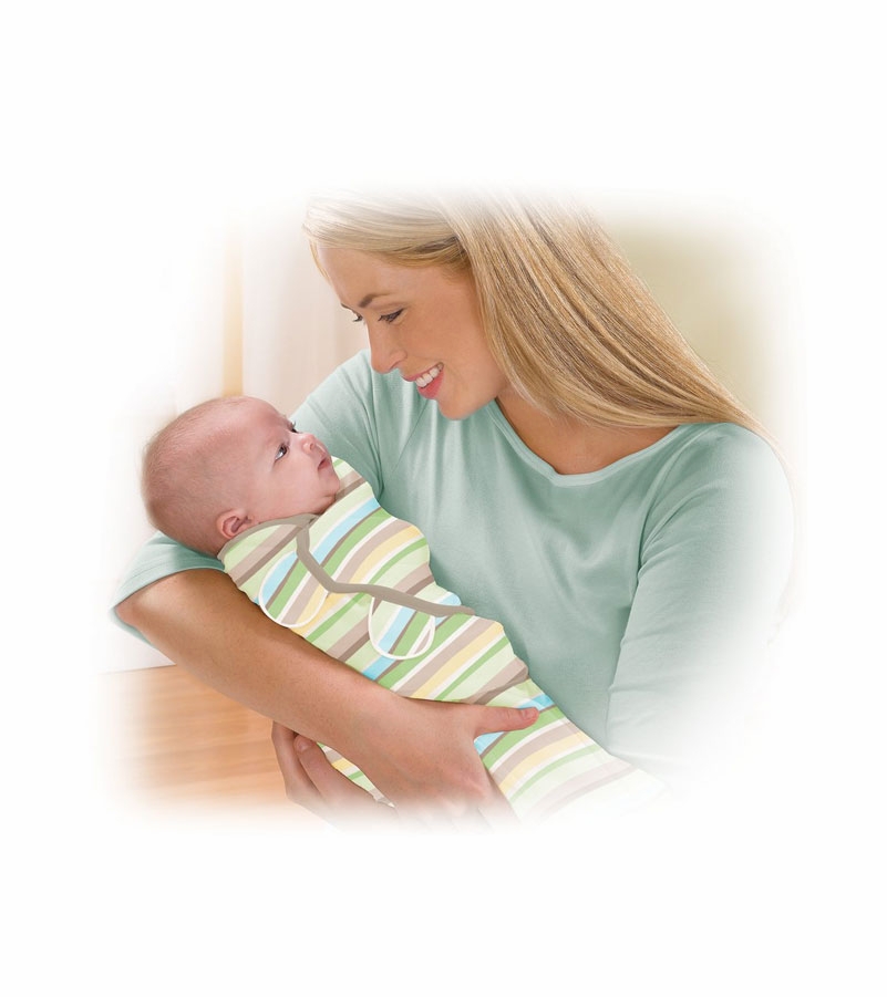 Summer Infant SwaddleMe Cotton Knit Wavy Stripe