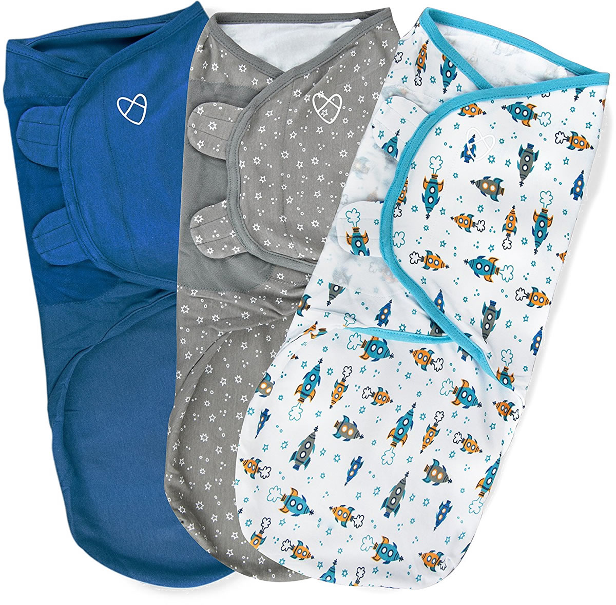 Summer Infant SwaddleMe Original Swaddle, 3Pack, Large Superstar Boy