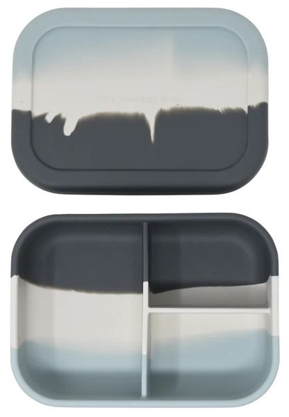 The Dearest Grey Silicone Bento Box - Blue Tie Dye