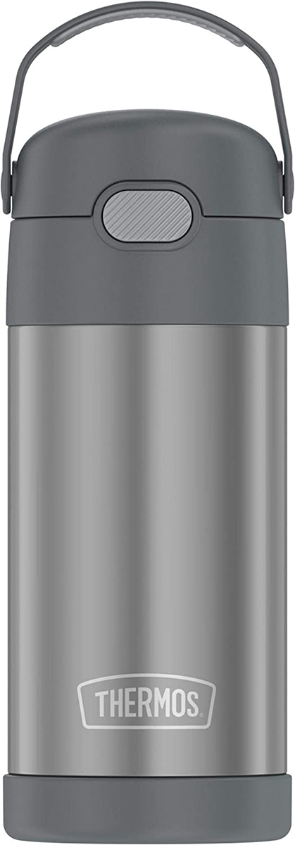 Thermos FUNtainer Vacuum Insulated Stainless Steel Straw Water Bottle - Grey