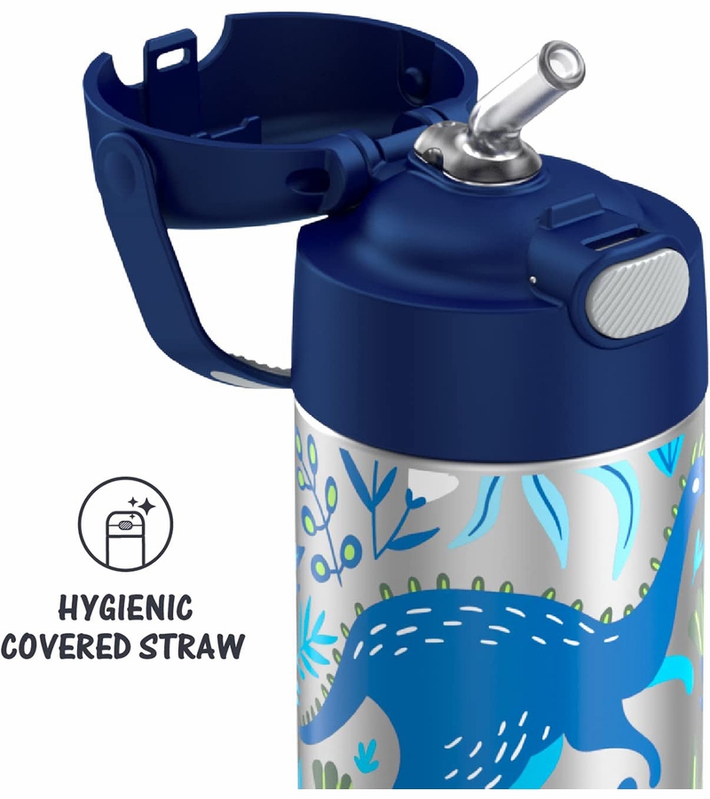 Thermos FUNtainer Vacuum Insulated Stainless Steel Straw Water Bottle