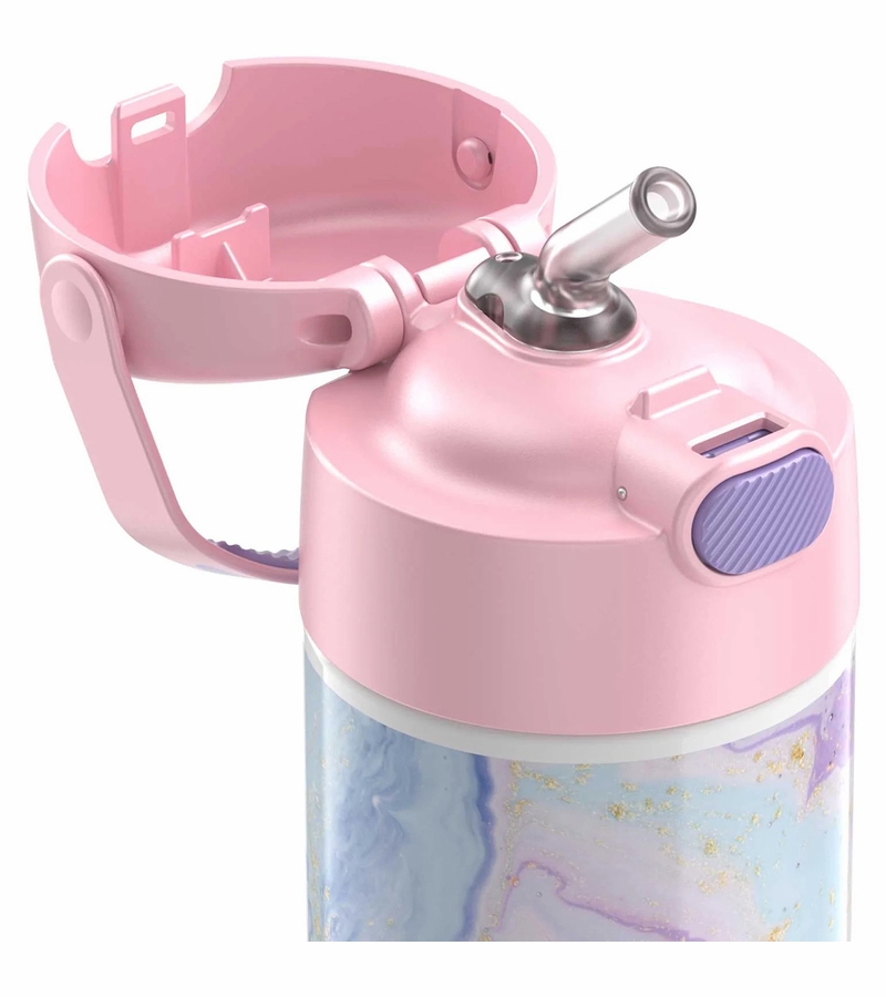 Thermos FUNtainer Vacuum Insulated Stainless Steel Straw Water Bottle