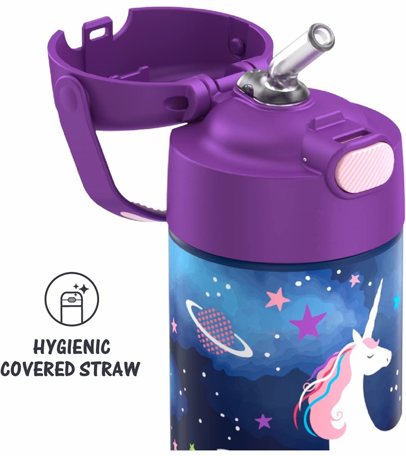 Thermos FUNtainer Vacuum Insulated Stainless Steel Straw Water Bottle