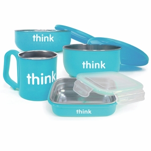 ThinkBaby The Complete BPA Free Feeding Set - Light Blue