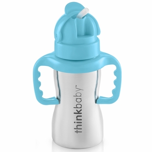 Thinkbaby Thinkster of Steel 9 oz Straw Cup - Blue