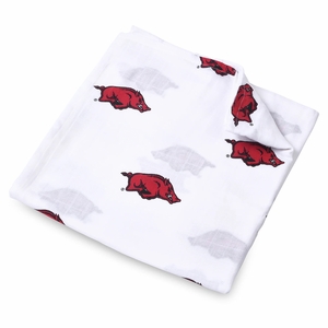 Three Little Anchors College Swaddle Blanket - Arkansas Razorbacks