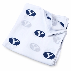 Three Little Anchors College Swaddle Blanket - Brigham Young Cougars