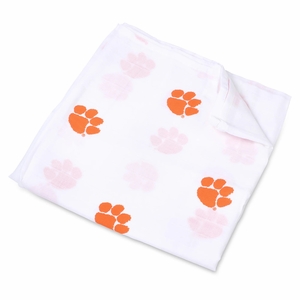 Three Little Anchors College Swaddle Blanket - Clemson Tigers