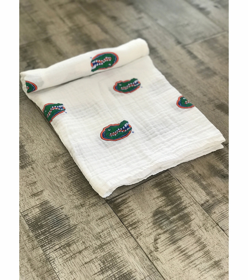 Three Little Anchors College Swaddle Blanket Florida Gators