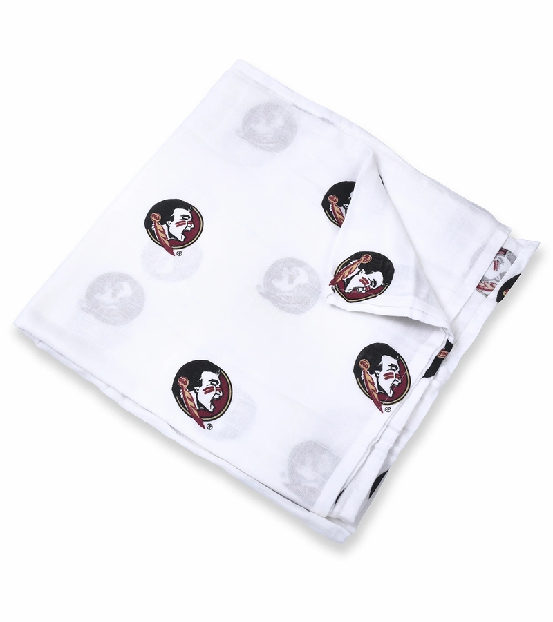 Three Little Anchors College Swaddle Blanket Florida State Seminoles