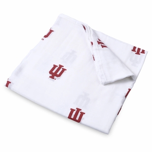 Three Little Anchors College Swaddle Blanket - Indiana Hoosiers