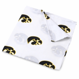 Three Little Anchors College Swaddle Blanket - Iowa Hawkeyes