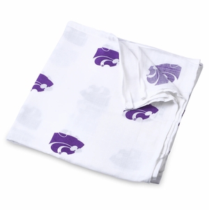 Three Little Anchors College Swaddle Blanket - Kansas State Wildcats
