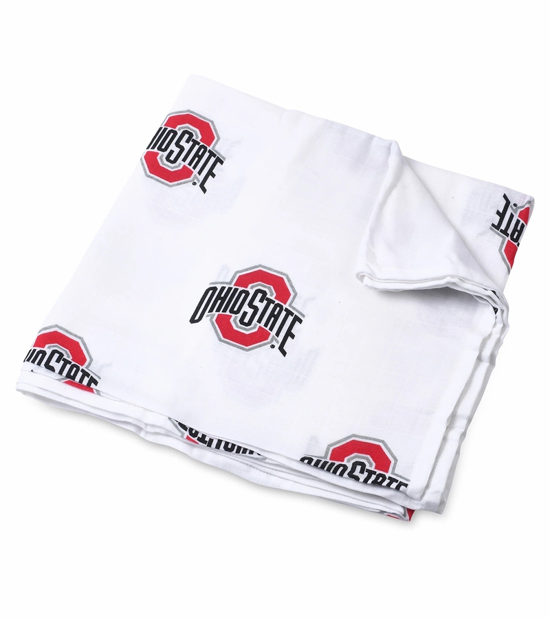 Three Little Anchors College Swaddle Blanket Ohio State University