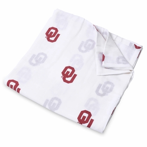Three Little Anchors College Swaddle Blanket - Oklahoma Sooners