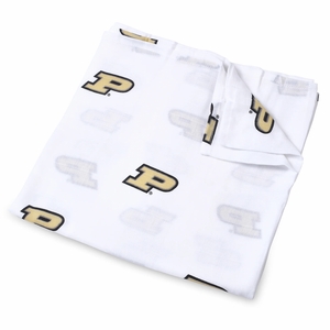 Three Little Anchors College Swaddle Blanket - Purdue Boilermakers