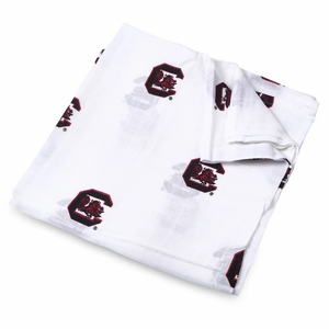 Three Little Anchors College Swaddle Blanket - South Carolina Gamecocks