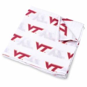 Three Little Anchors College Swaddle Blanket - Virginia Tech Hokies