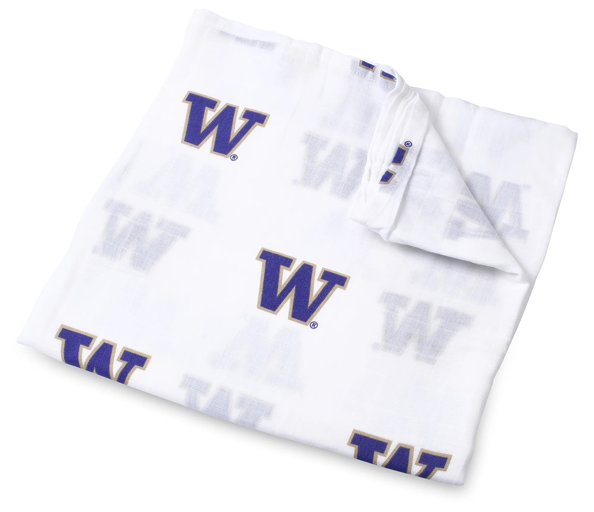 Three Little Anchors College Swaddle Blanket - Washington Huskies