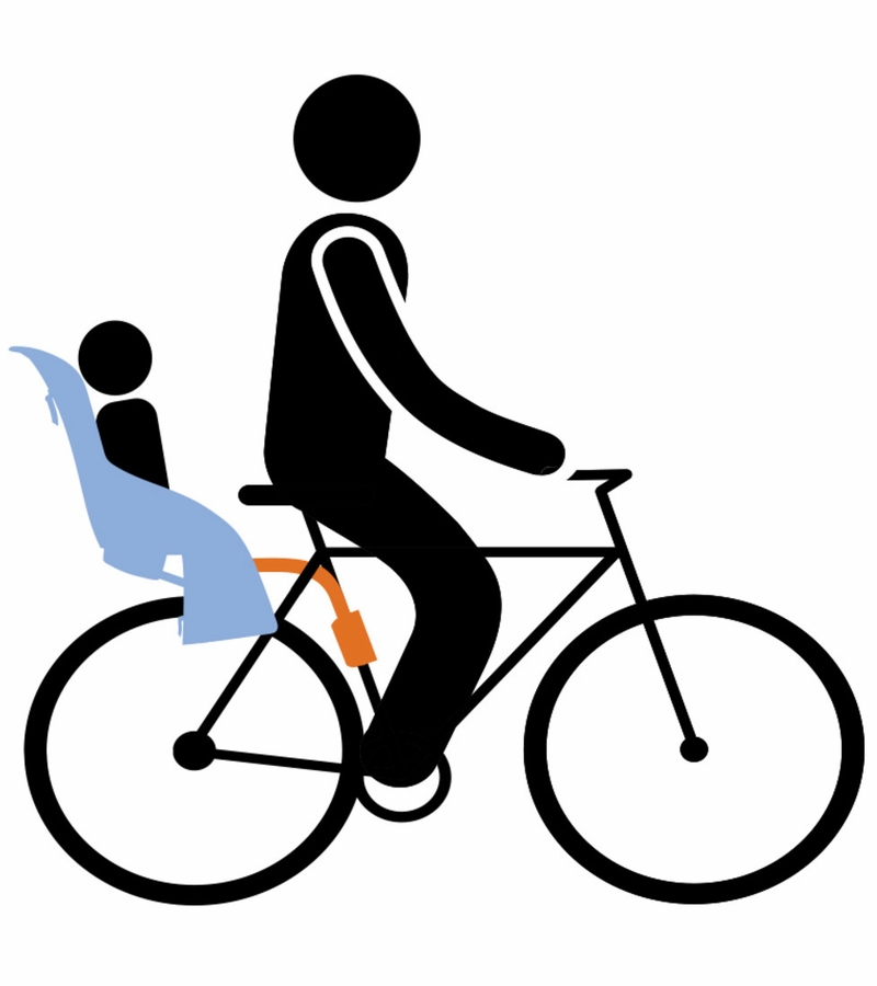 Thule RideAlong Lite Frame Mounted Child Bike Seat Light Grey