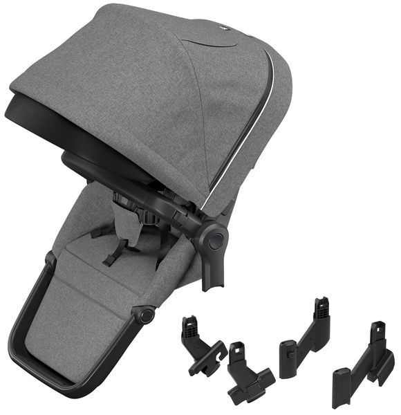 Thule Sleek Sibling Seat - Black / Grey Melange