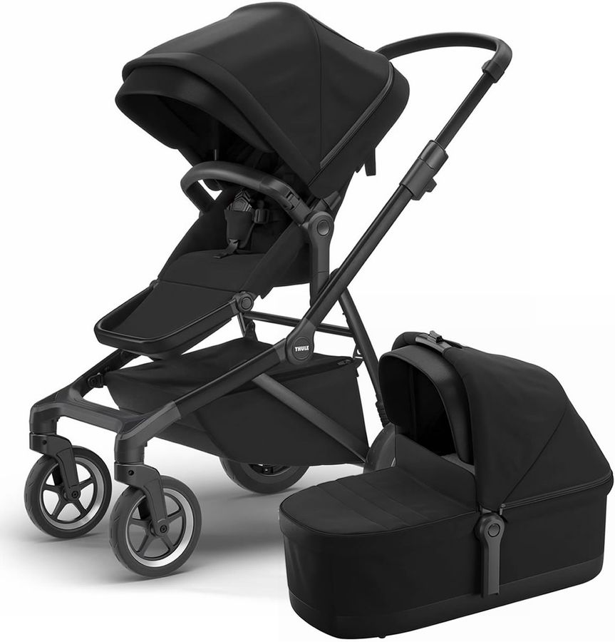 Thule Sleek SingletoDouble Stroller & All Black