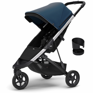 Thule Spring Stroller + Cup Holder Bundle - Majolica