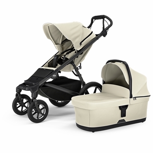 Thule Urban Glide 4-Wheel All-Terrain Stroller + Bassinet Bundle - Soft Beige