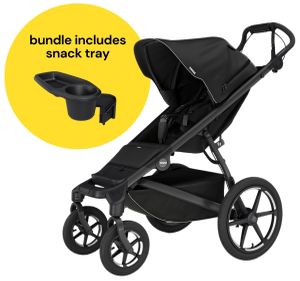 Thule Urban Glide 4-Wheel All-Terrain Stroller + Snack Tray Bundle - Black