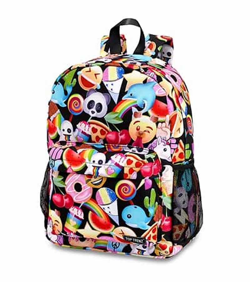 Top Trenz 2 Zipper Kid Backpack 'MojiNation