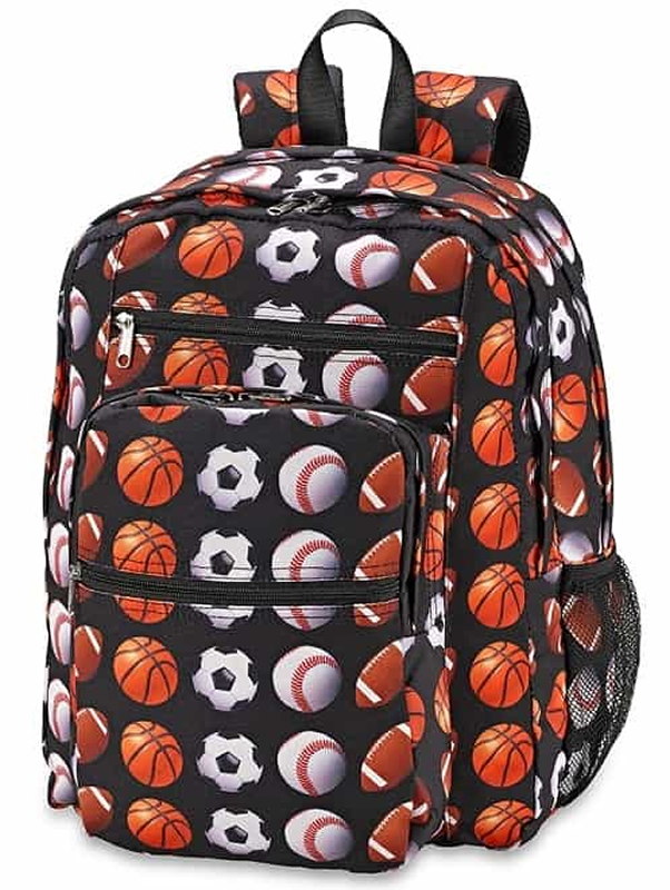 Top Trenz 5 Zipper Kid Backpack Sports