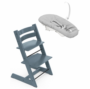 Tripp Trapp Chair + Newborn Set Bundle - Fjord Blue