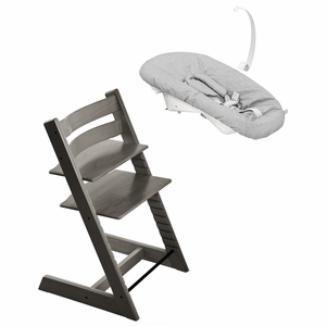 Tripp Trapp Chair + Newborn Set Bundle - Hazy Grey