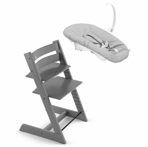 Tripp Trapp Chair + Newborn Set Bundle - Storm Grey