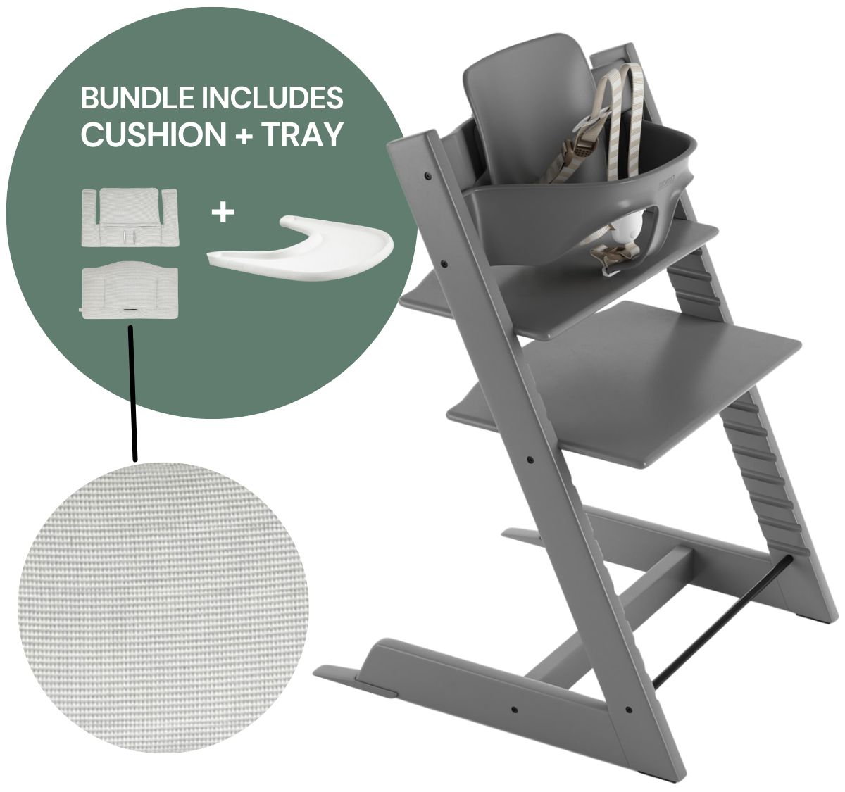 Tripp Trapp Complete High Chair Storm Grey / Nordic Grey